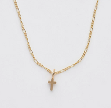 24K Gold Dainty Cross Pendant Necklace