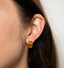 18k Gold Twin Hoops Mini