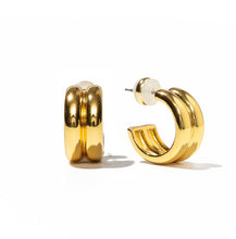 18k Gold Twin Hoops Mini