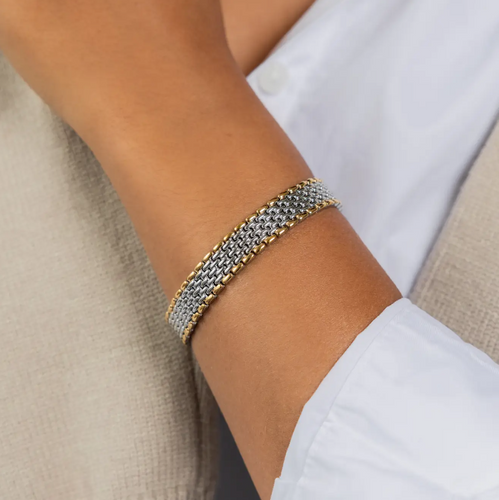 Waterproof Chunky Two-Tone Bracelet