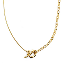 Waterproof Gold Dual Chain Toggle Necklace