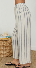 Stripe Wide Leg Linen Pant