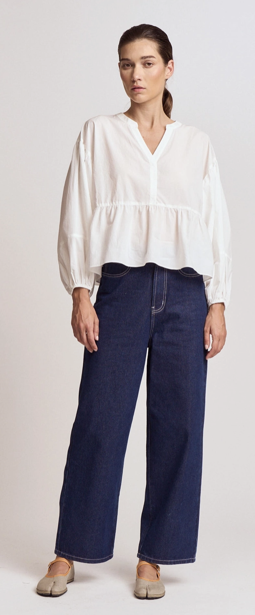 Panel Baloon Sleeve Blouse