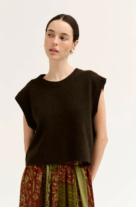Knit Vest Carob