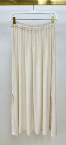 Crinkle Elastic Waist Maxi Skirt