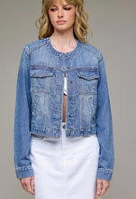 Collarless Trucker Jacket