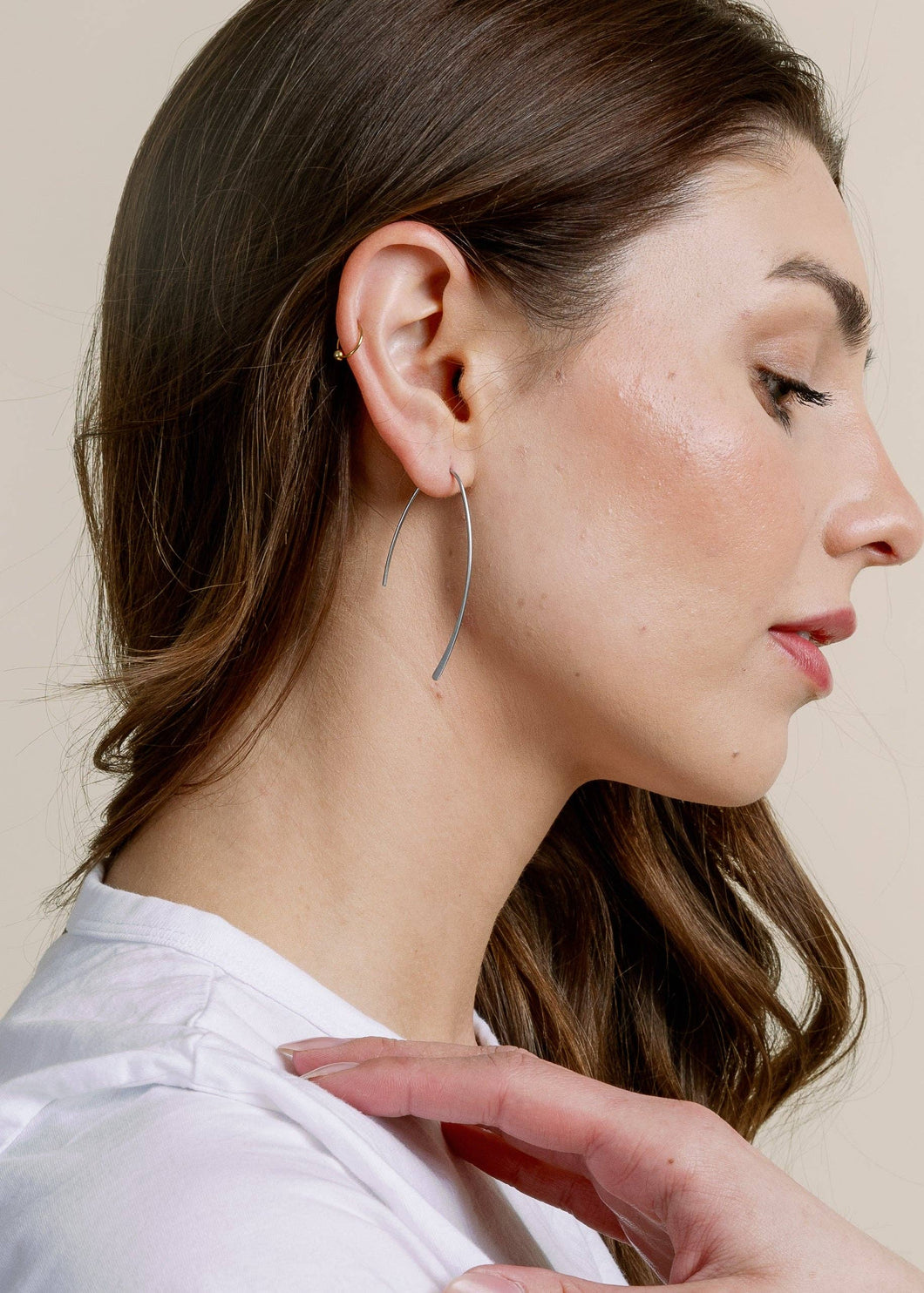 Cast A Line Earring - Silver